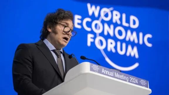 Cuáles fueron las actividades de Milei y Mondino en Davos el-presidente-javier-milei-en-el-foro-economico-mundial-de-davos-1739172