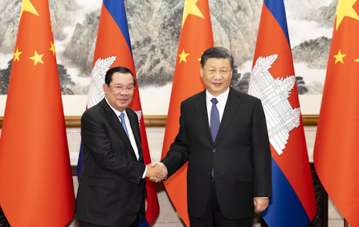 China, entre Camboya y Vietnam